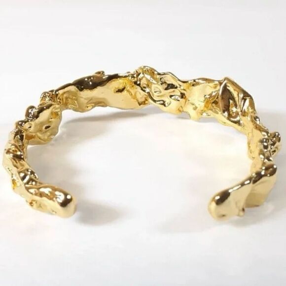 Gold Cuff Womens Designer Bracelet Accessory New - Picture 4 of 7